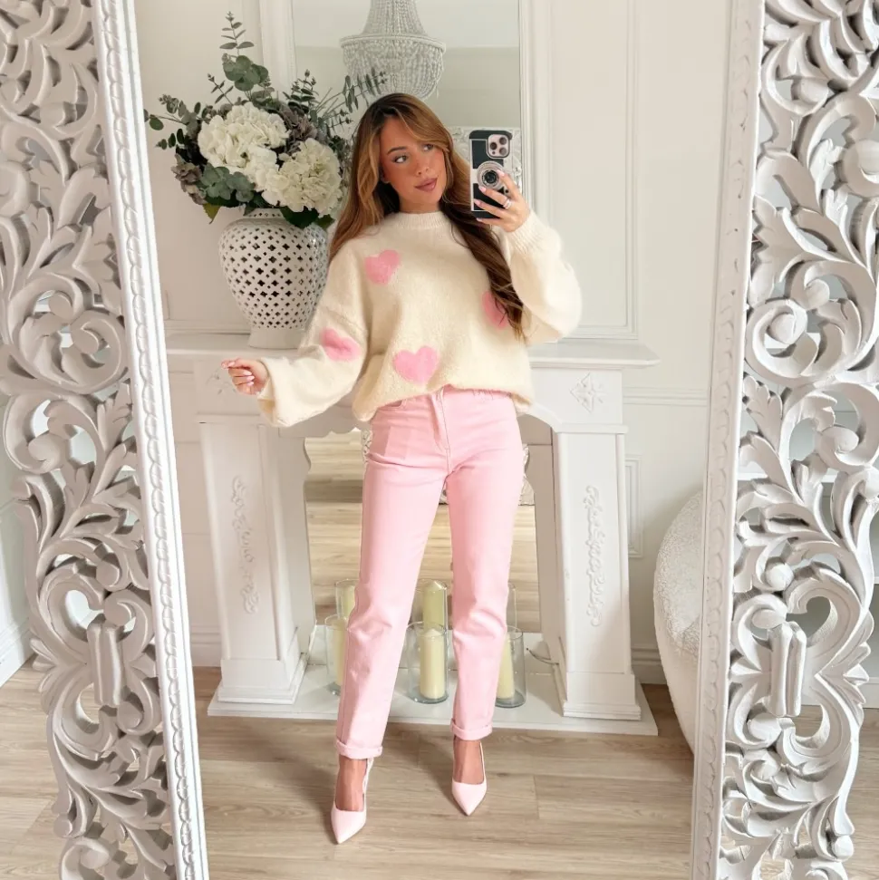 JEAN MOM FIT ROSE POUDRÉ