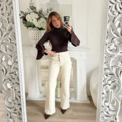 JEAN PAT DEPH BEIGE BOUTONS