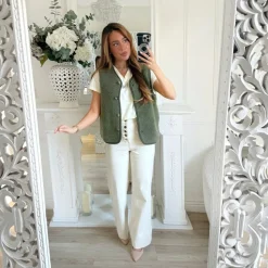 JEAN PAT DEPH BEIGE BOUTONS