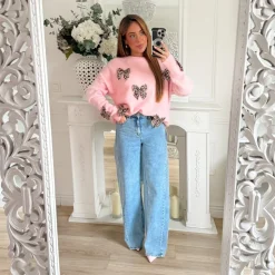 JEAN WIDE LEG FLARE CLAIR