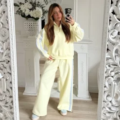 JOGGING JAUNE BANDES BLEUES INÉS