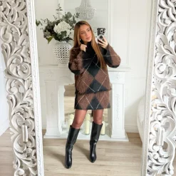 JUPE BLACK TARTAN CHOCO AXELLE