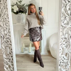 JUPE GROS SEQUINS MAEVA