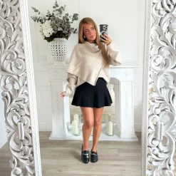 JUPE MAILLE PEPLUM BLACK