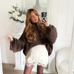 JUPE SHORT BEIGE DENTELLE