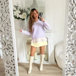 JUPE SHORT JAUNE NATACHA