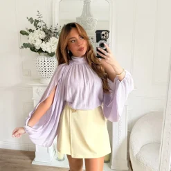 JUPE SHORT JAUNE NATACHA