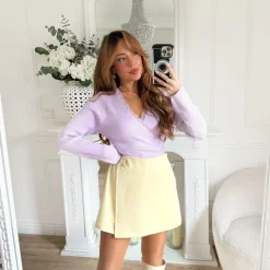 JUPE SHORT JAUNE NATACHA