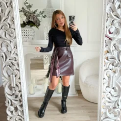 JUPE SIMILI ANGELE PRUNE