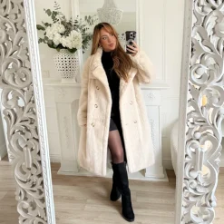 LONG MANTEAU CHAUD BEIGE