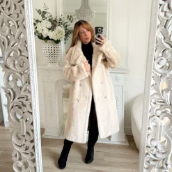 LONG MANTEAU CHAUD BEIGE