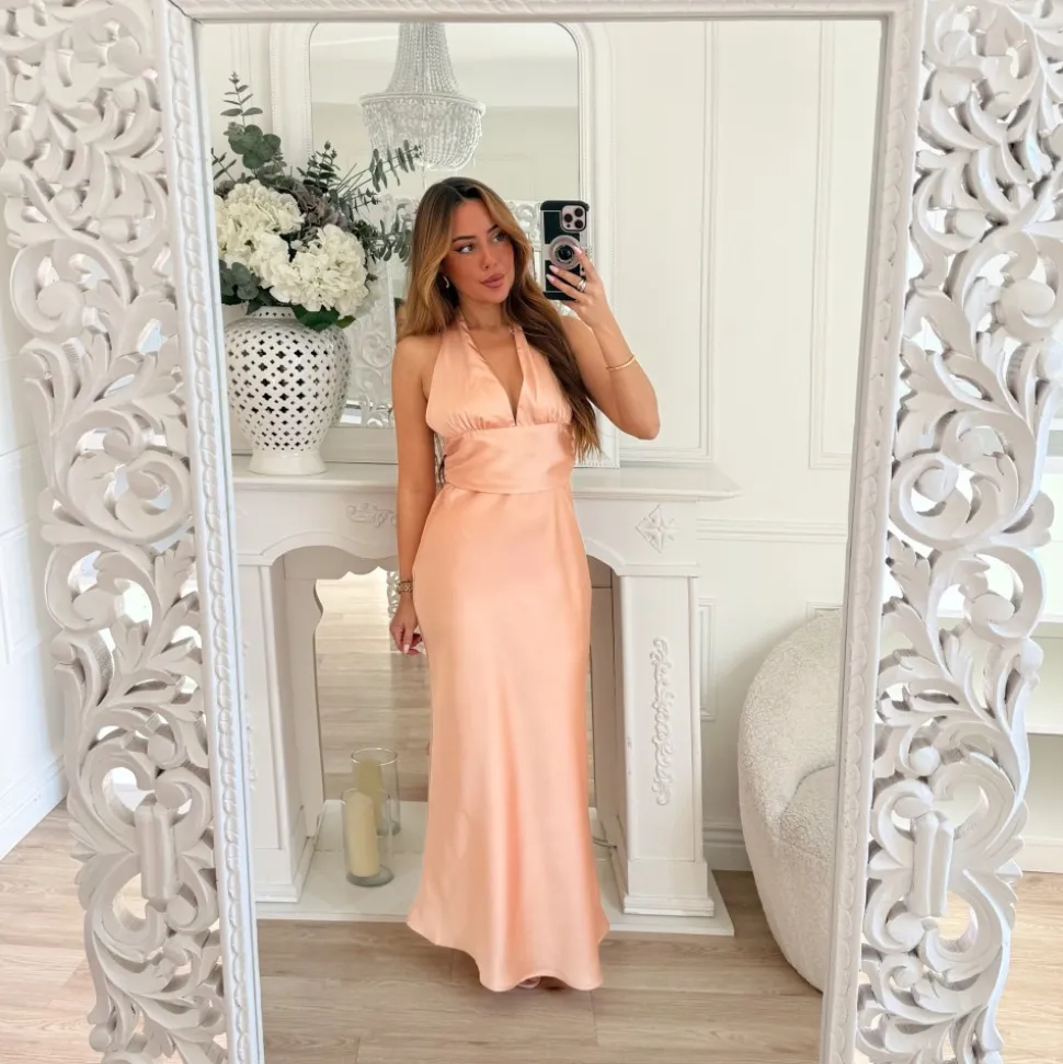 LONGUE ROBE DOS NU CORAIL