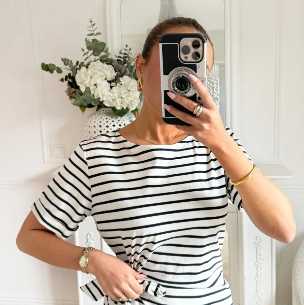 LONGUE ROBE MARINIÈRE À NOUER