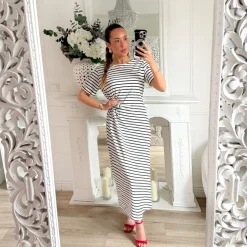 LONGUE ROBE MARINIÈRE À NOUER