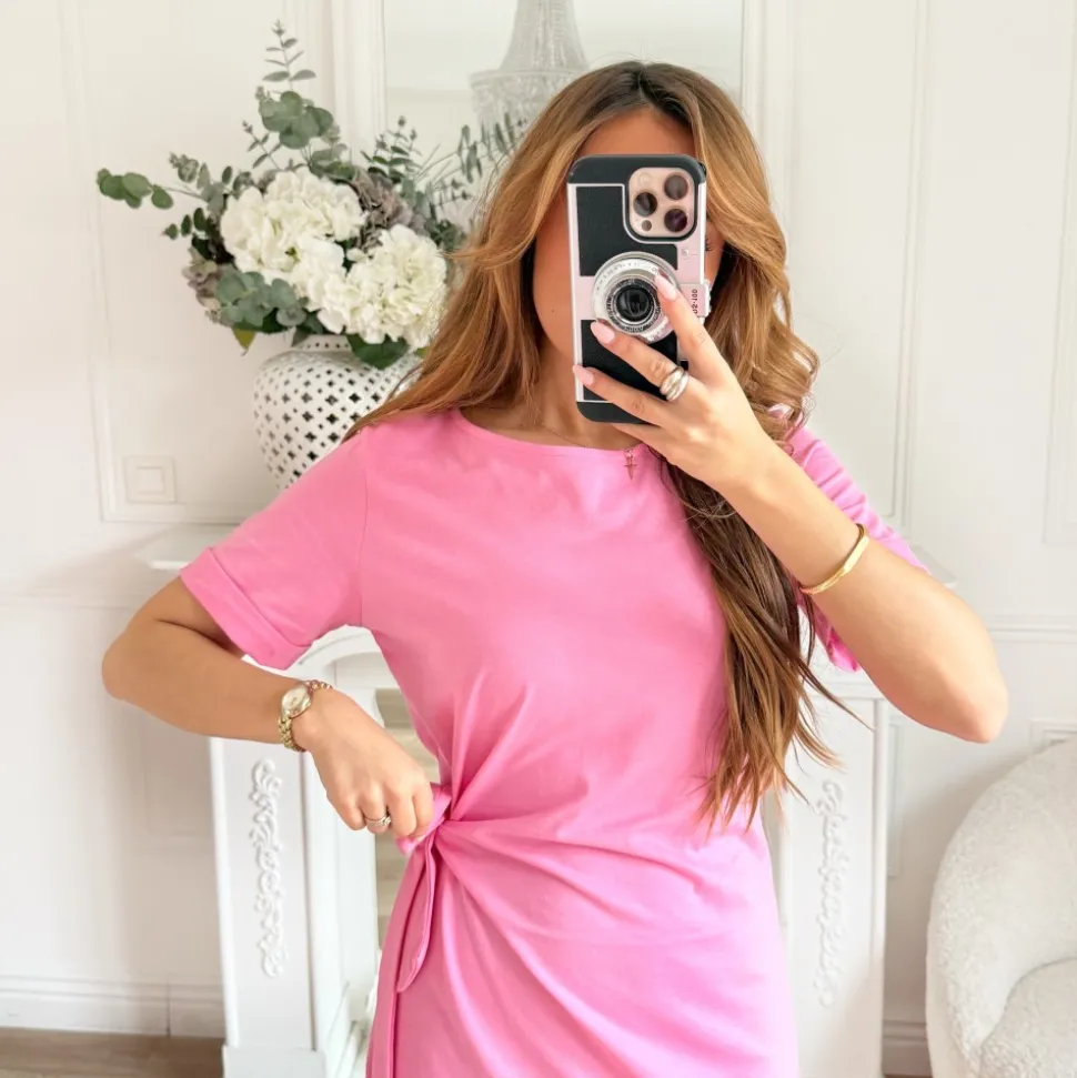 LONGUE ROBE PINK À NOUER