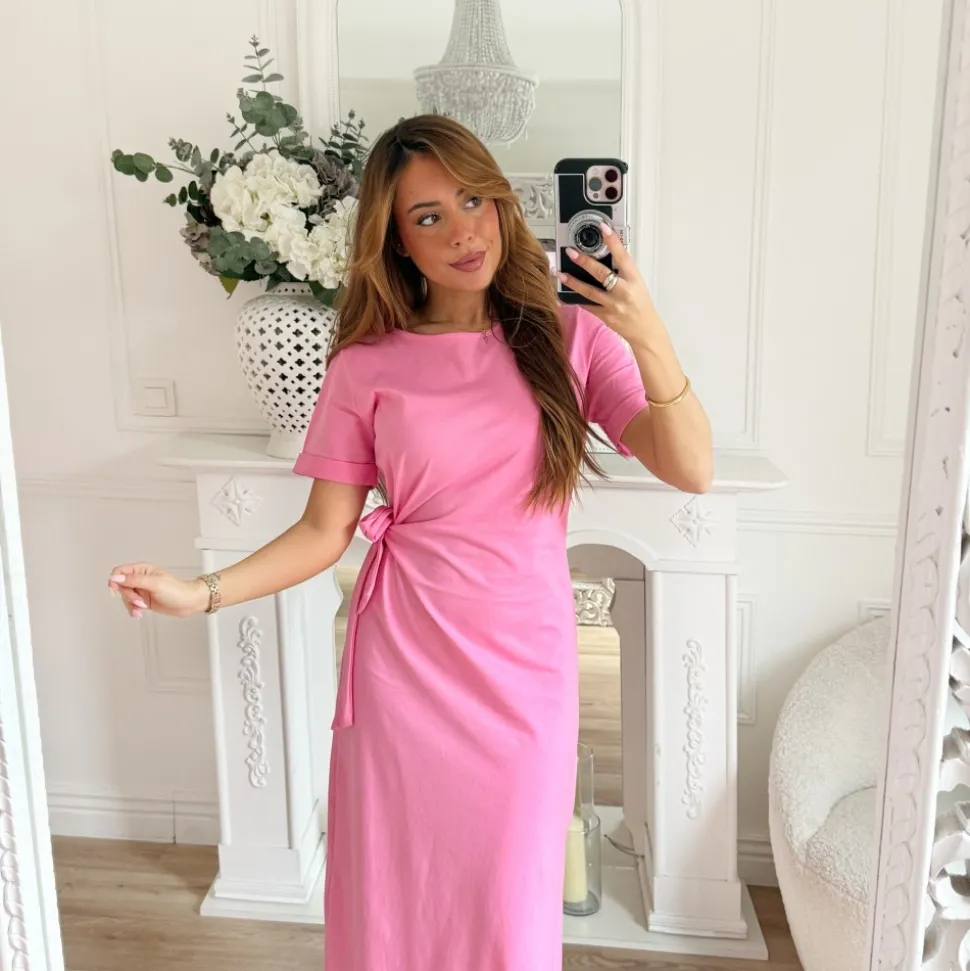 LONGUE ROBE PINK À NOUER