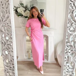 LONGUE ROBE PINK À NOUER