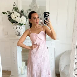 LONGUE ROBE PINK DENTELLE