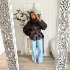 MANTEAU CHOCO À NOUER LÉANA