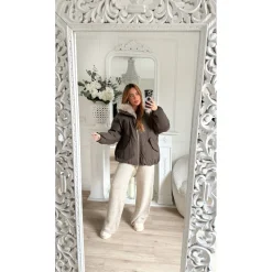 MANTEAU CHOCO COL FOURRURE ELIANE