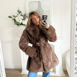 MANTEAU FOURRURE CHOCO LALY