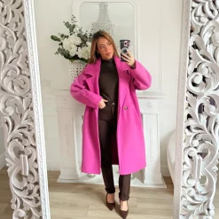 MANTEAU OVERSIZE FUSHIA CASSIOPÉE