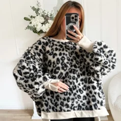 MAXI PULL MOUMOUTE LÉOPARD DAPHNÉ