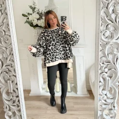 MAXI PULL MOUMOUTE LÉOPARD DAPHNÉ