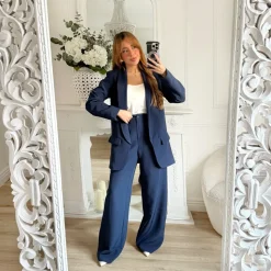 PALAZZO TAILLEUR MARINE MADELEINE