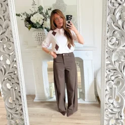 PANTALON BARREL CHOCO