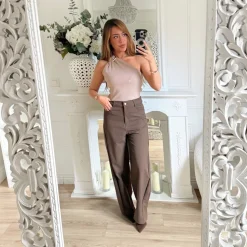 PANTALON BARREL CHOCO