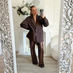 PANTALON CHOCO SEQUINS ASIA