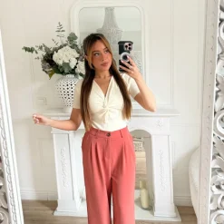 PANTALON FLUIDE TERRACOTA