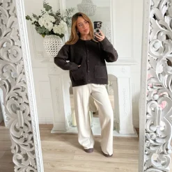 PANTALON MAILLE BEIGE OPHÉLIE