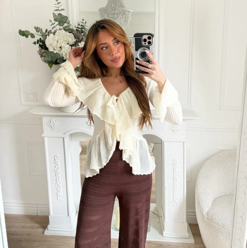 PANTALON MAILLE CHOCO