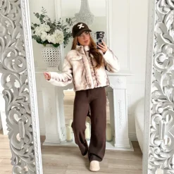 PANTALON MAILLE CHOCO LUDIVINE