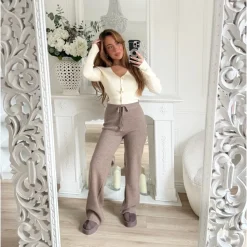 PANTALON MAILLE CÔTELÉE LUCIENNE