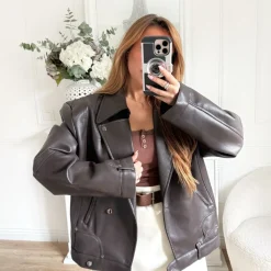 PERFECTO OVERSIZE CUIR CHOCO