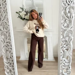 PULL BEIGE OURSON APOLLINE