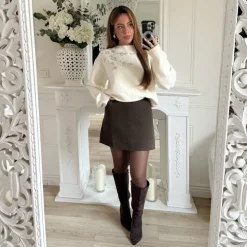 PULL BEIGE STRASS DELPHINE