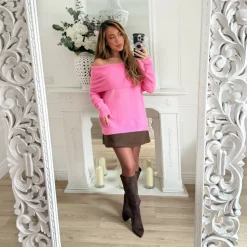 PULL COL BATEAU FUSHIA CINDY