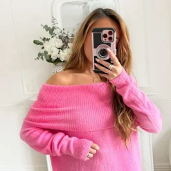 PULL COL BATEAU FUSHIA CINDY