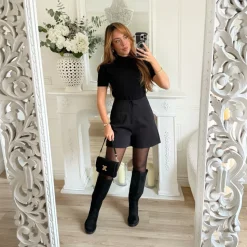 PULL COL ROULE MANCHES COURTES ANGÉLE