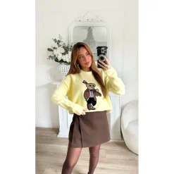 PULL JAUNE OURSON APOLLINE