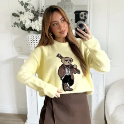 PULL JAUNE OURSON APOLLINE