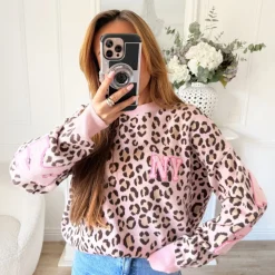 PULL PINK LÉOPARD NEW YORK