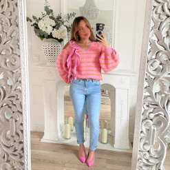 PULL RAYURES VOLANTS