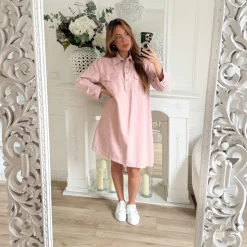 ROBE EN JEAN VIEUX ROSE