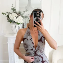 ROBE EN TULLE DOS NU CHOCO MOTIFS