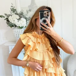 ROBE FROUFROUS JAUNE DOS NU